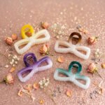 Frosted Bow Knot Claw Clips