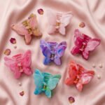 Butterfly Marbled Claw Clips