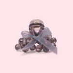 Crystal-Beaded Bow Hair Claw Clip - Image 3
