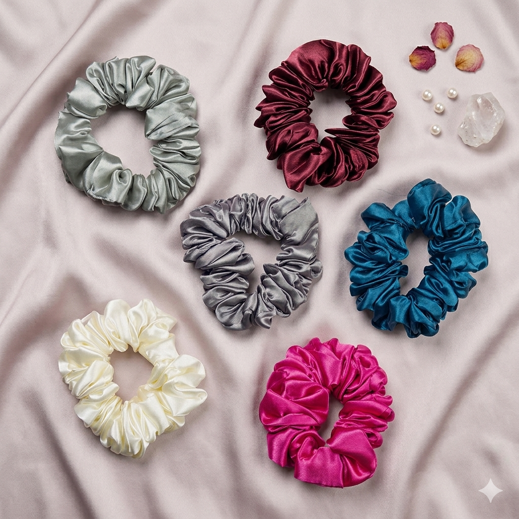 MFHS0201 Luxe Satin Scrunchies - Image 1