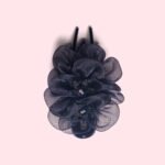 Organza flower hair clips - Image 2